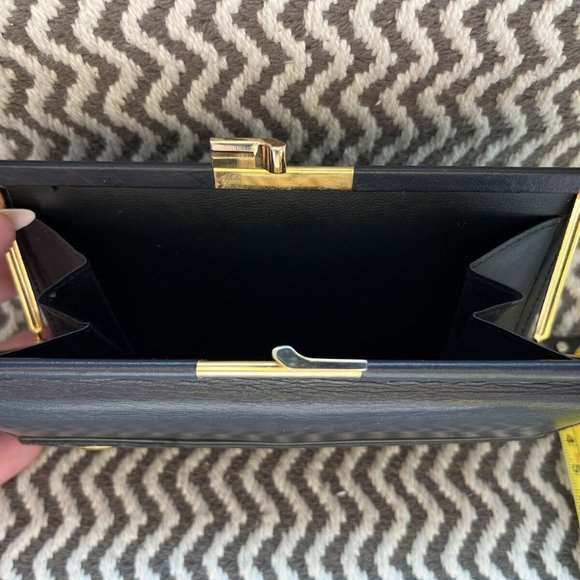 Women’s Blue Leather Wallet By Noblesse Navy Genuine Leather Coin Card Holder - Picture 10 of 10